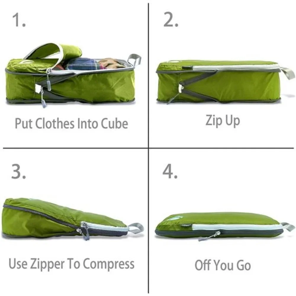 Compression Packing Cubes Set, Ultralight Expandable Travel Packing Organizers